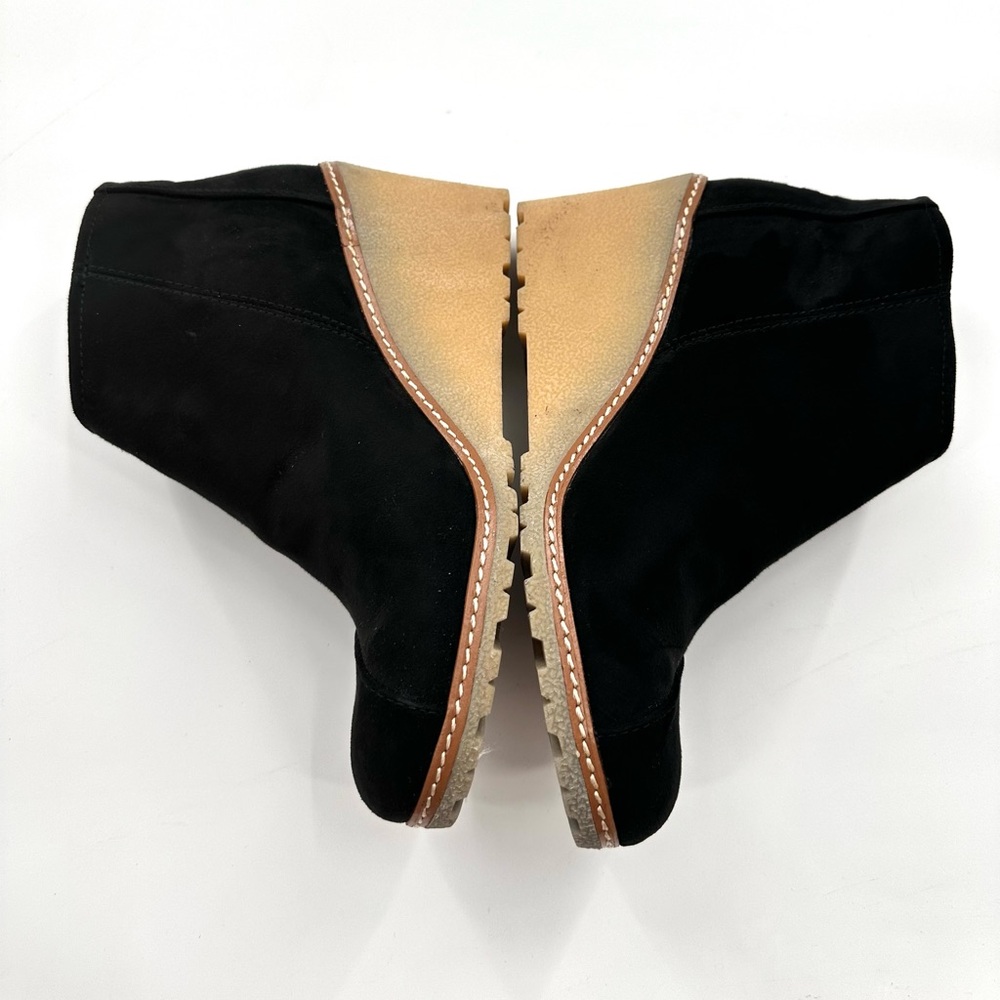 Toms Black Avery Wedge Suede Side Zipper Bootie - Picture 4 of 9